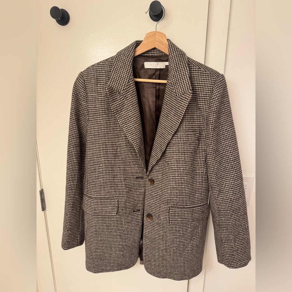 ASTR the Label houndstooth blazer - S